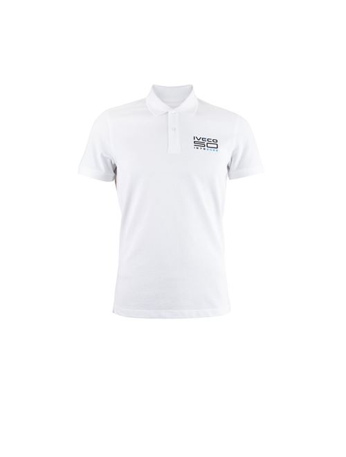 Imagen de POLO BLANCO MANGA CORTA IVECO 50 th HOMBRE 