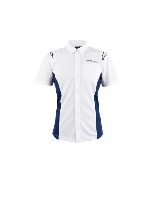 Imagen de MOTO GP - Camisa de hombre blanca/azul de manga larga