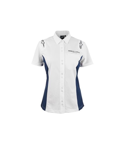 Imagen de MOTO GP - Camisa de mujer blanca/azul de manga larg
