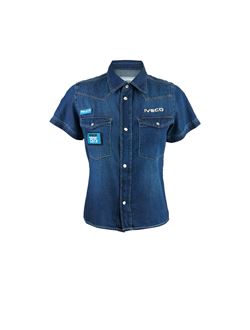 Image of WOMEN'S SHORT-SLEEVE DENIM SHIRT